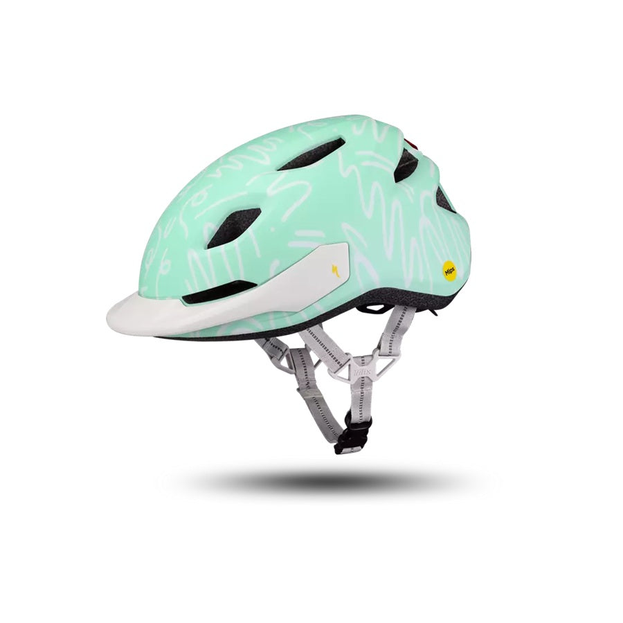 Specialized Shuffle Chiilds Bicycle Helmet shown in Dune and White.