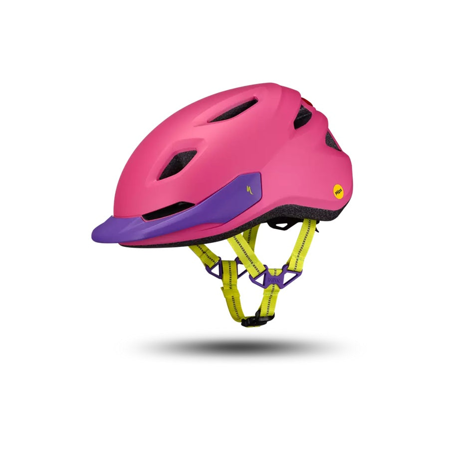 Specialized Shuffle Chiilds Bicycle Helmet shown in Rebel Pink.