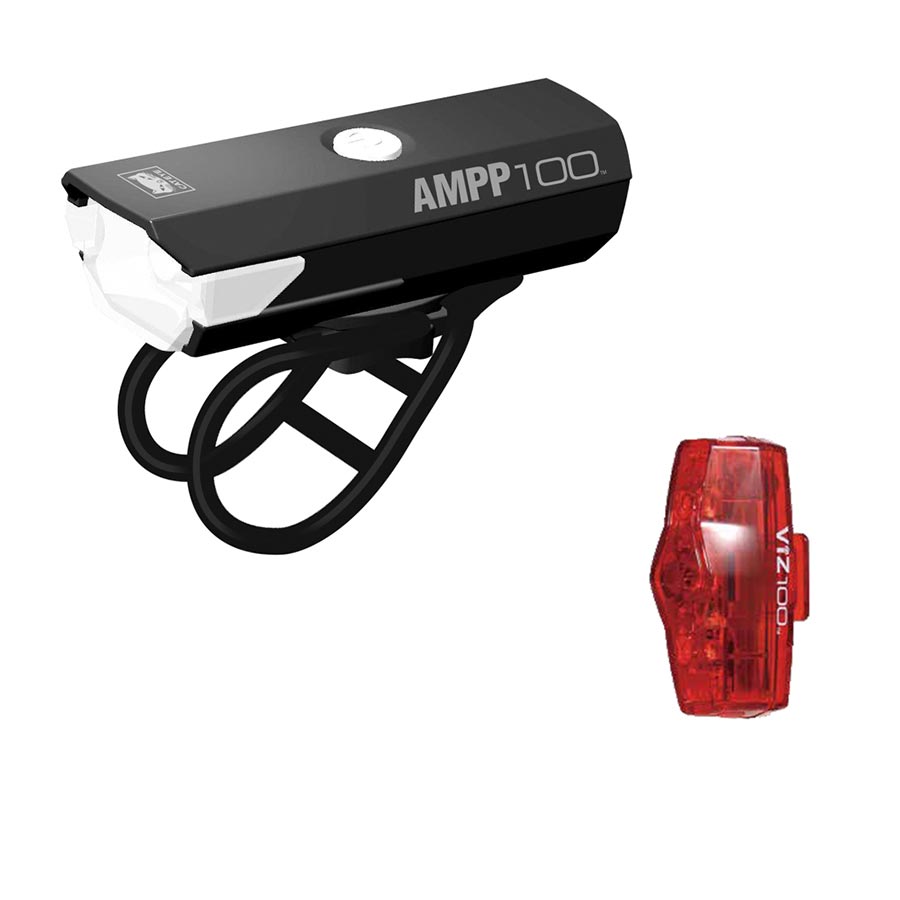 CatEye, AMPP 100 & VIZ 100, Light, Set, Black