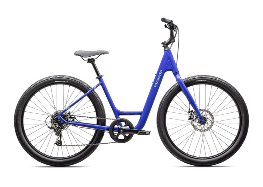 Specialized Roll 2.0 Low Entry shown in Gloss Sapphire / Satin White Reflective.