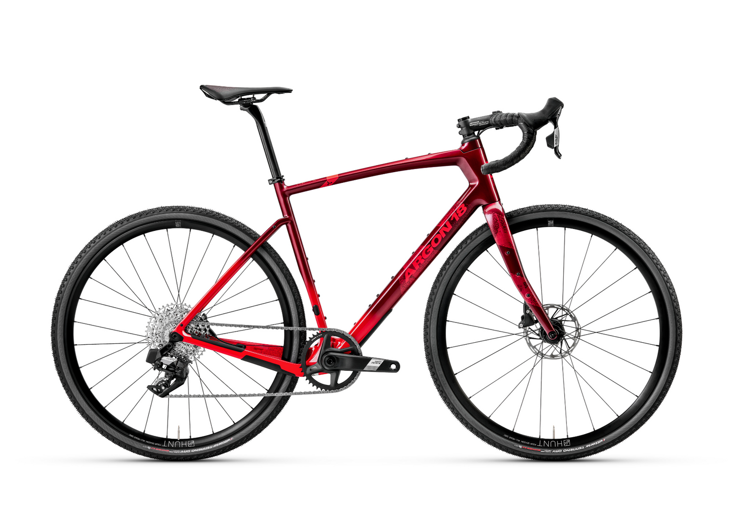 Argon 18 gravel bike, Dark Matter colour red