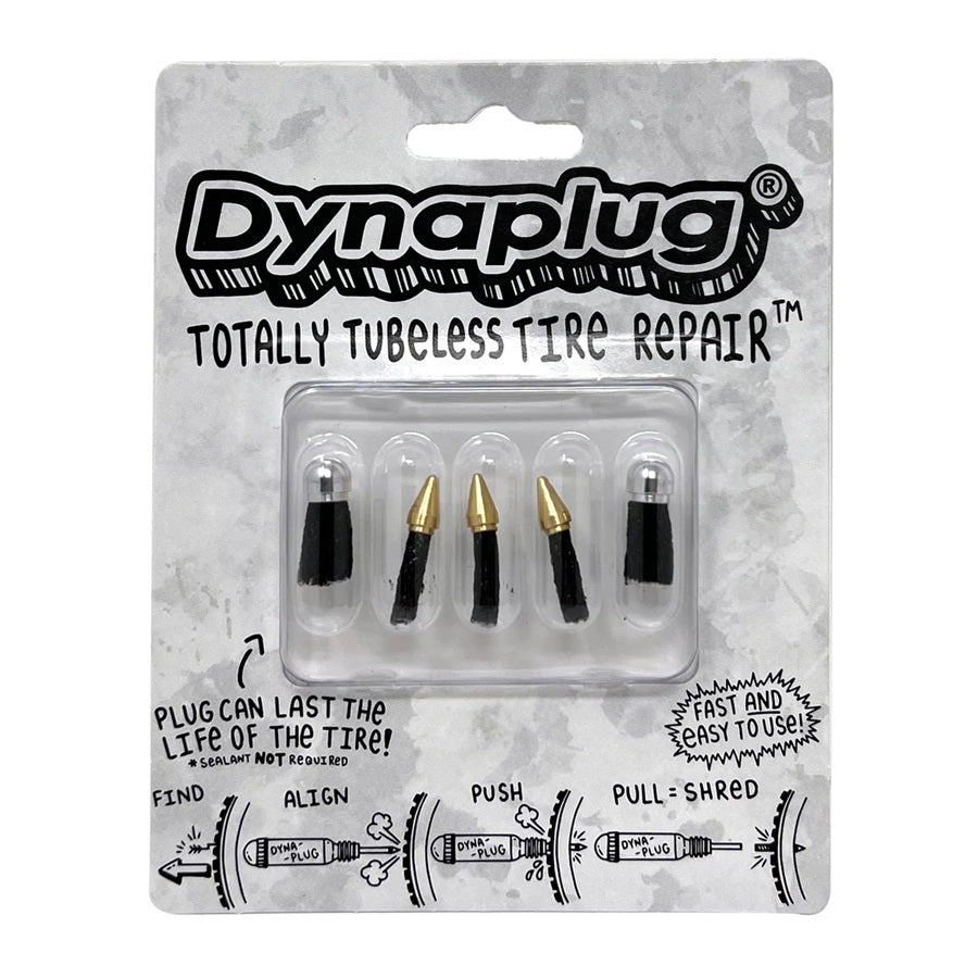 Dynaplug totally tubeless tire repair kit packaging on a white background