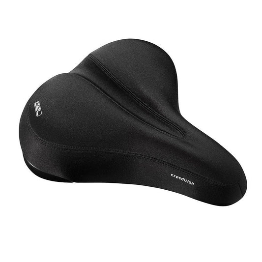 Specialized Expedition gel saddle for cruiser bikes shown in black. 