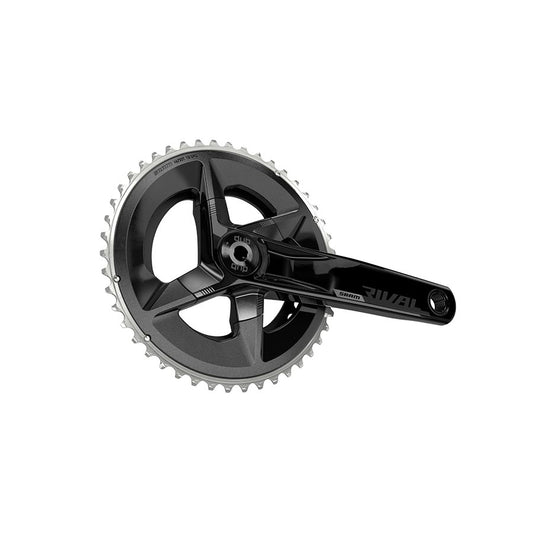 SRAM, Rival D1 2x, Crankset, Speed: 12, Spindle: 28.99mm, BCD: 107, 48/35, DUB, 165mm, Black, Road Disc