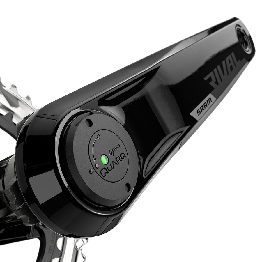 SRAM, Rival D1 Quarq 2x, Power Meter Crankset, Speed: 12, Spindle: 28.99mm, BCD: 107, 48/35, DUB, 165mm, Black, Road Disc