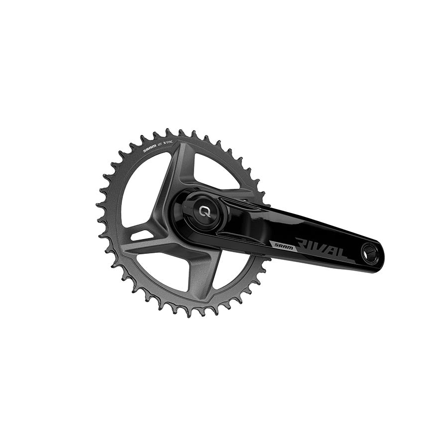SRAM, Rival D1 Quarq Wide 1x, Power Meter Crankset, Speed: 12, Spindle: 28.99mm, 40, DUB, 172.5mm, Black, Road Disc