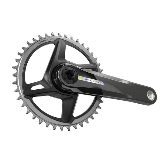 SRAM, Force D2 1x Wide, Crankset, Speed: 12, Spindle: 28.99mm, BCD: Direct Mount, 40, DUB, 167.5mm, Black, Road Disc
