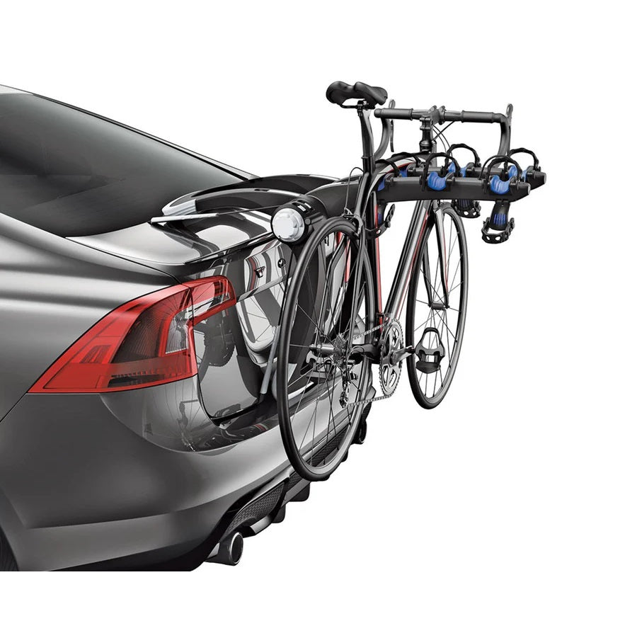 Thule Raceway Pro - 3 Bike rack shown in car.