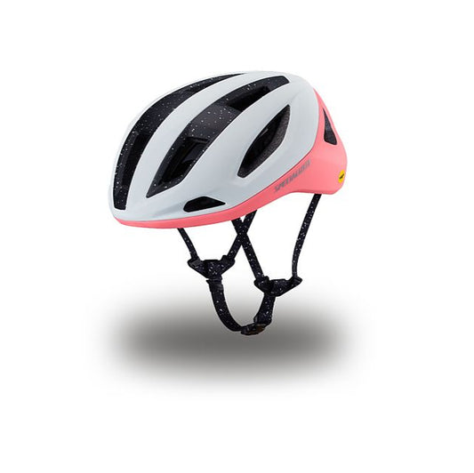 Specialized Search helmet shown in pink and white.