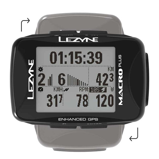 Lezyne, Macro Plus GPS, Computer, Computer Only, Black