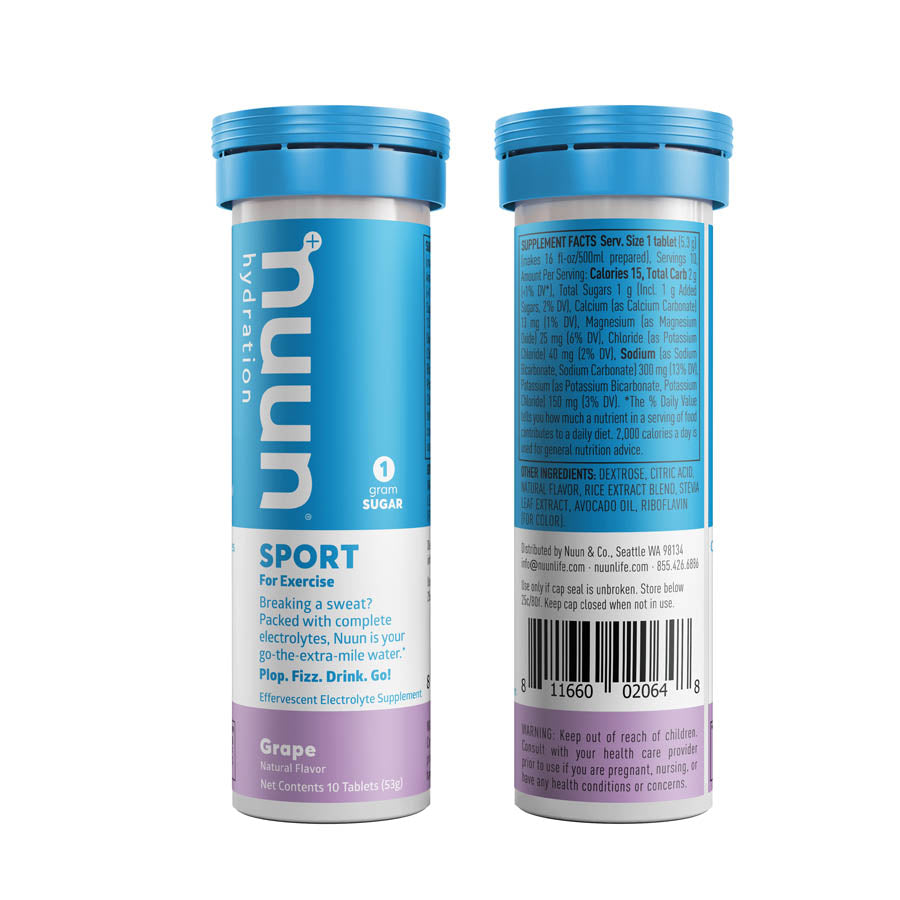 Nuun, Sport, Drink Mix, Grape, Box of 8, 10 servings