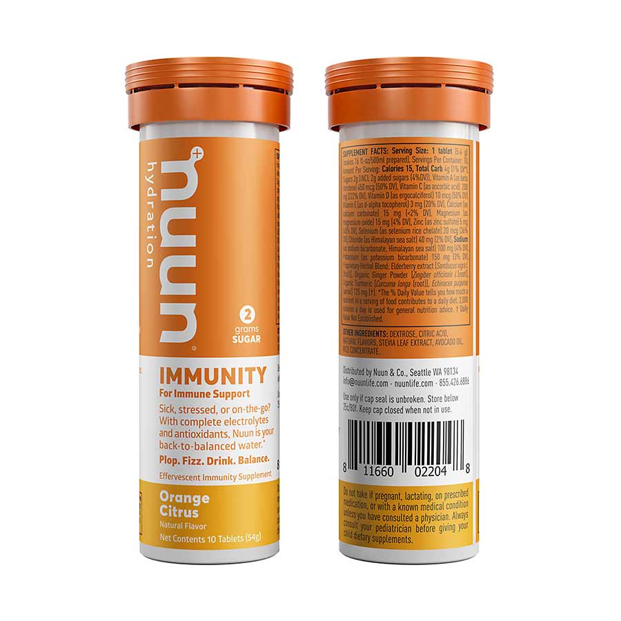 Nuun, Immunity, Drink Mix, Orange Citrus, Box of 8, 10 servings