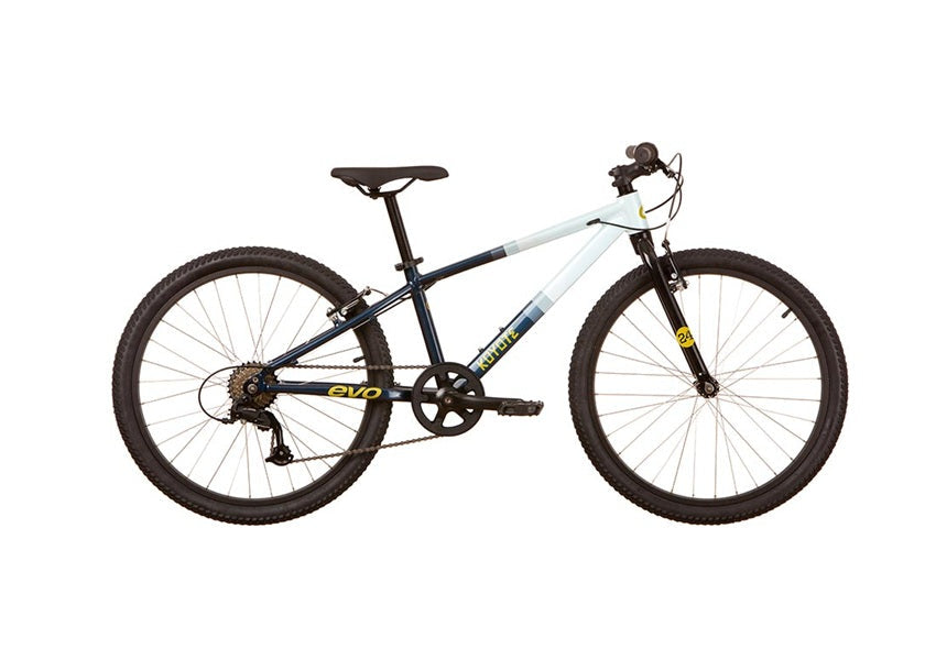 EVO, Koyote 24, Kids Bicycle, 24' shown in blue and aqua