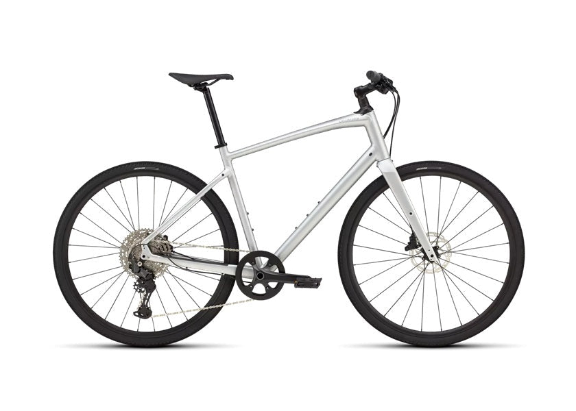 Specialized Sirrus 4.0 Shown in Satin Silver Dust / Cool Grey Reflective