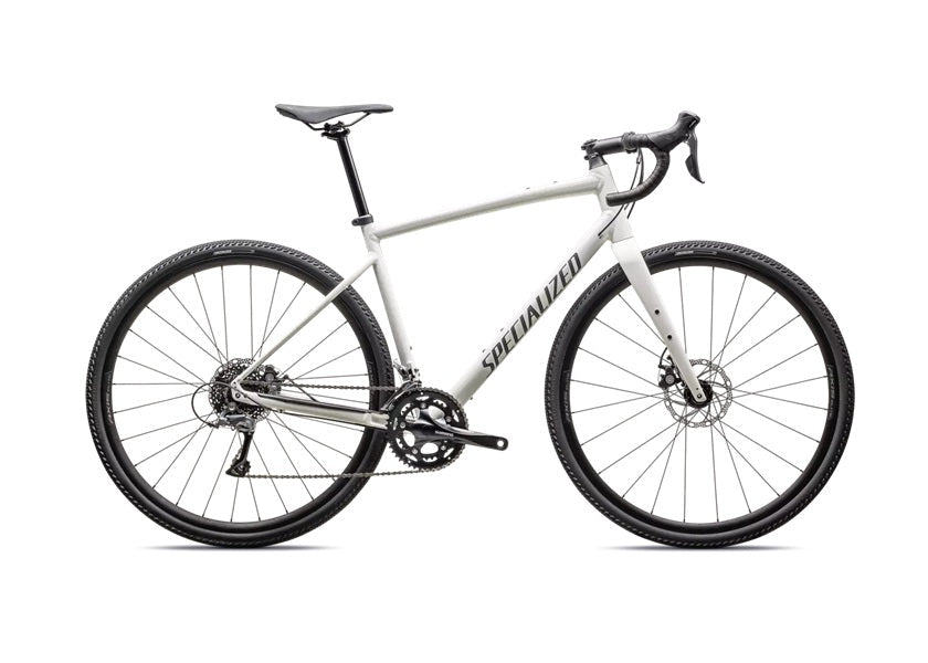 Specialized Diverge E5 shown in  Gloss Dune White / Ashen.