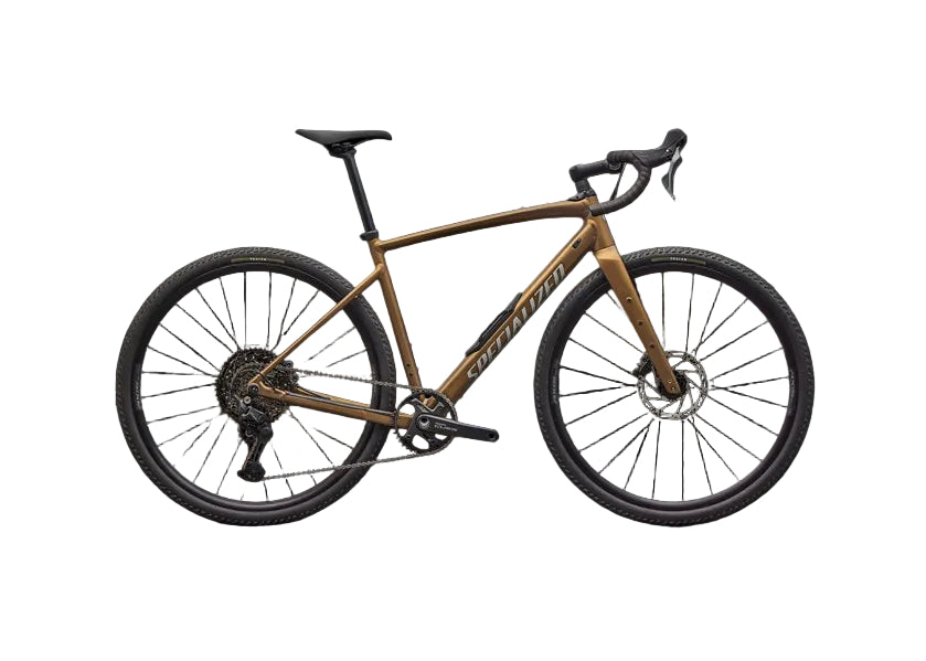 Brown bicycle on a black background