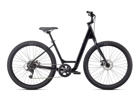 Specialized Roll 2.0 Low Entry shown in GLOSS BLACK / CHARCOAL / SATIN BLACK REFLECTIVE
