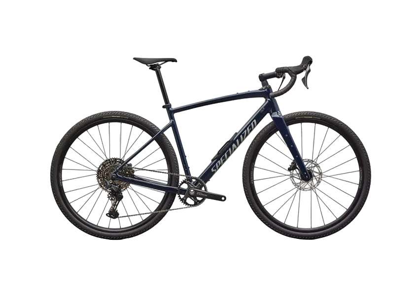 Black bicycle on a white background