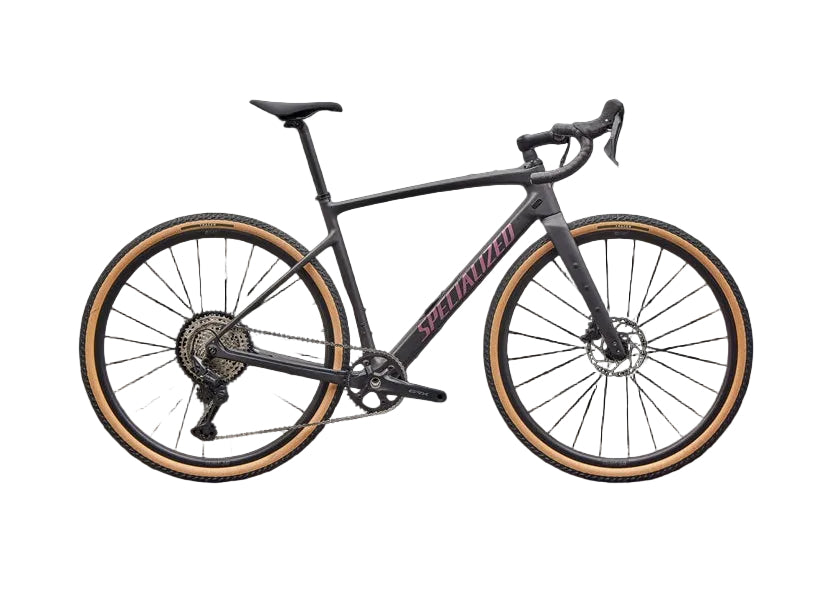 Bicycle with 'Specialized' branding on a black background