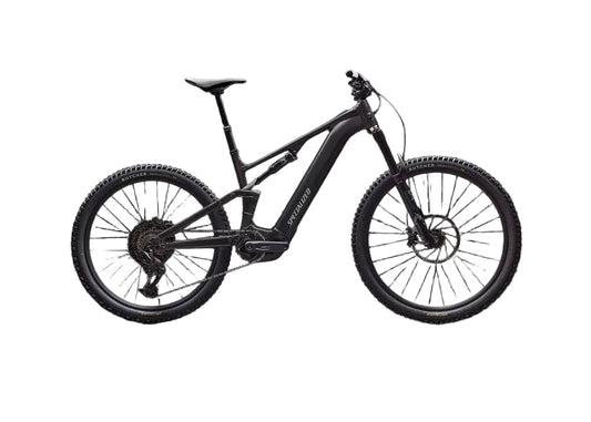 Black mountain bike on a transparent background