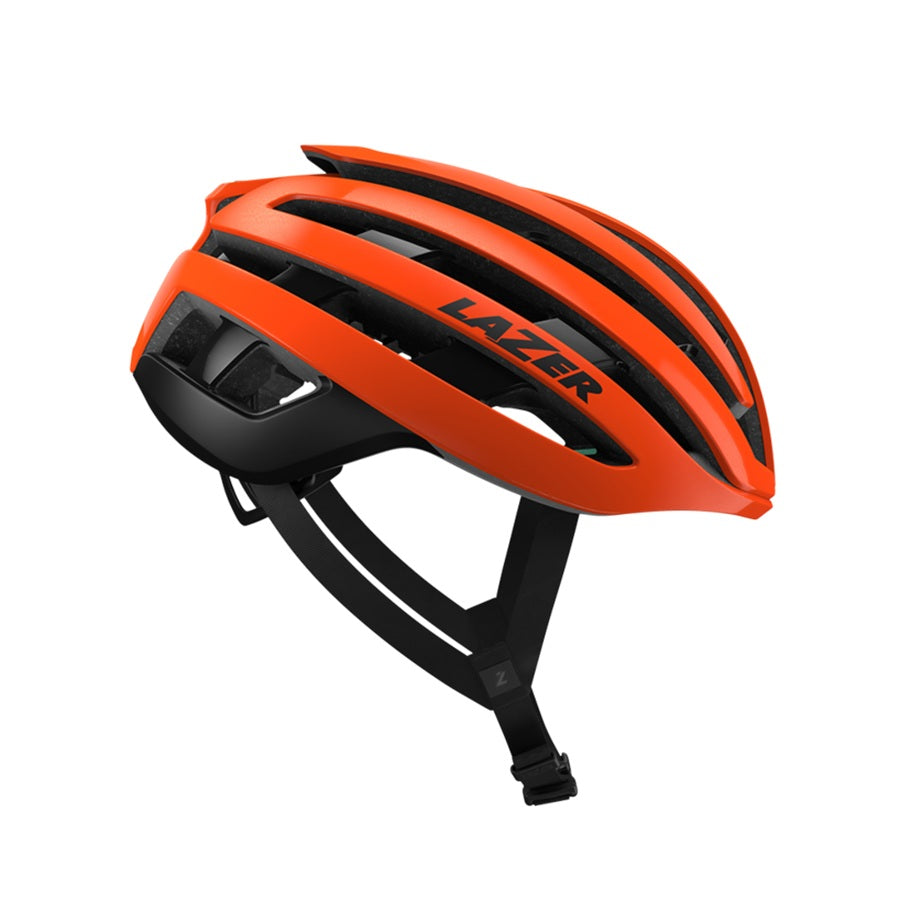 Lazer Z1 KinetiCore Helmet shown in Flash Orange.