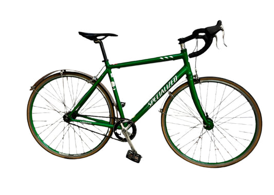 Custom Specialized Langster single speed shown in green