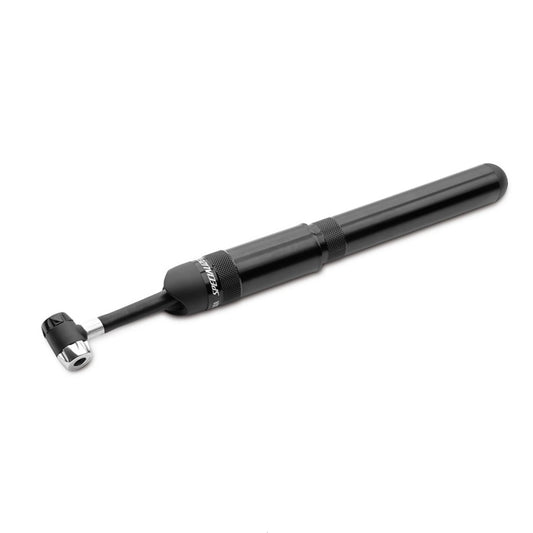 Black AIR TOOL FLEX HOSE PUMP MTB/ROAD BLK tire inflator on a white background