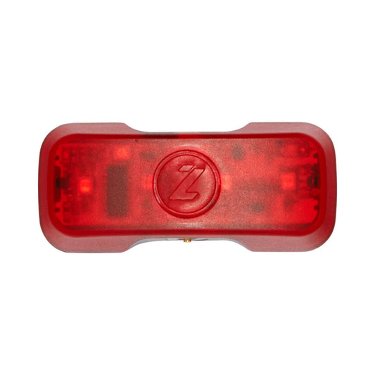 Red LED light with a brand logo on a white background