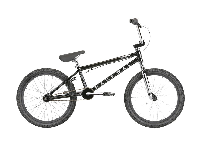 Black bicycle on a white background