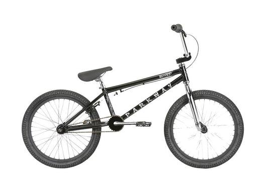 Black bicycle on a white background