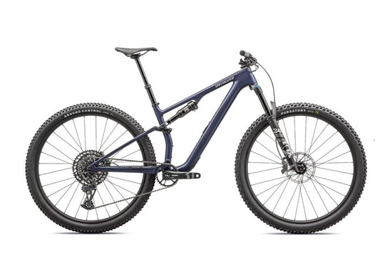 specialized epic evo 8 shown in blue and white