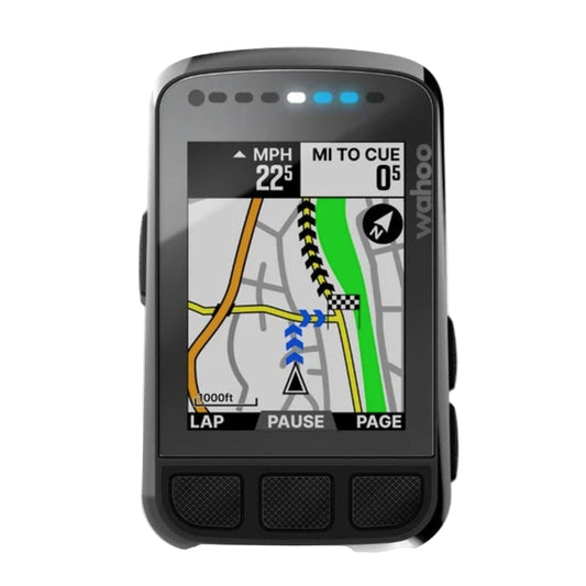 Wahoo GPS device with map display on a white background